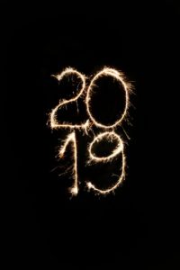 Happy New Year 2019 text png