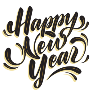 Happy New Year text png