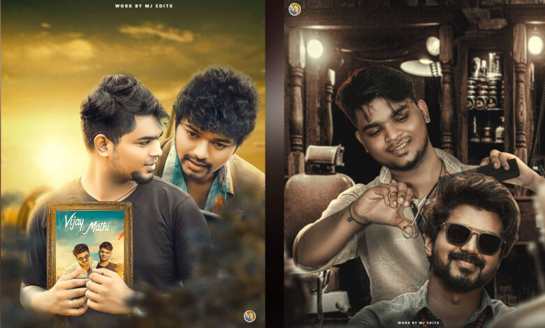 Haircutting concept photo editing tutorial
